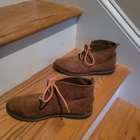 Cole Haan Brown Suede Ankle Boots - Picture 3 of 6
